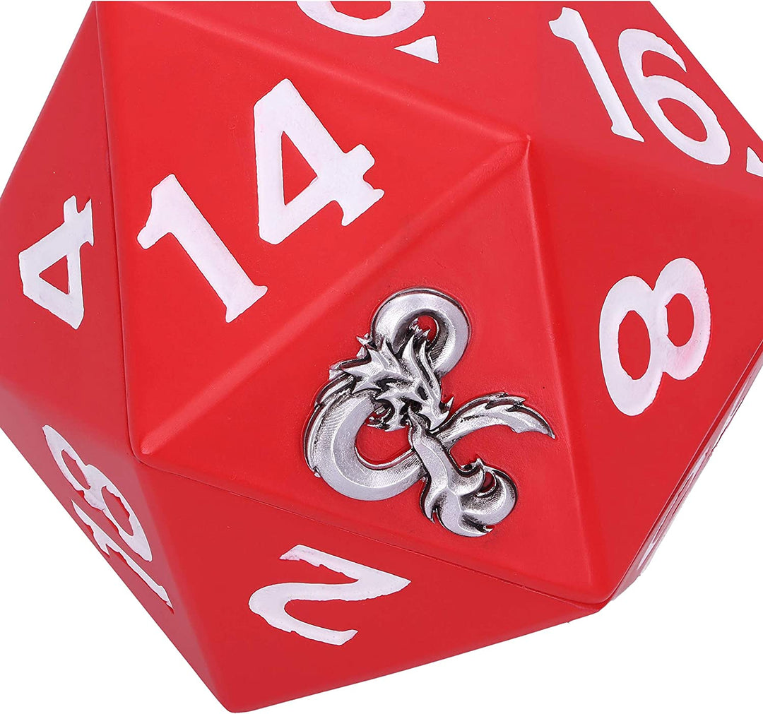 Nemesis Now Officially Licensed Dungeons & Dragons D20 Dice Storage Box, Red, 13.5cm