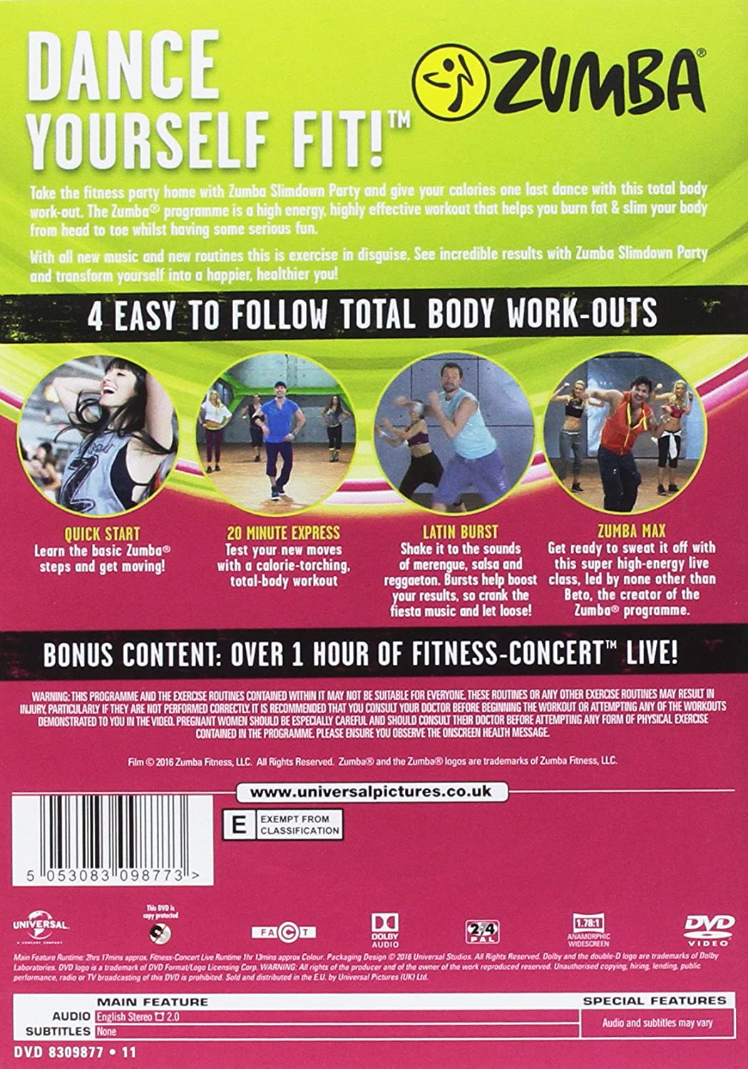 Zumba Slimdown Party [DVD]