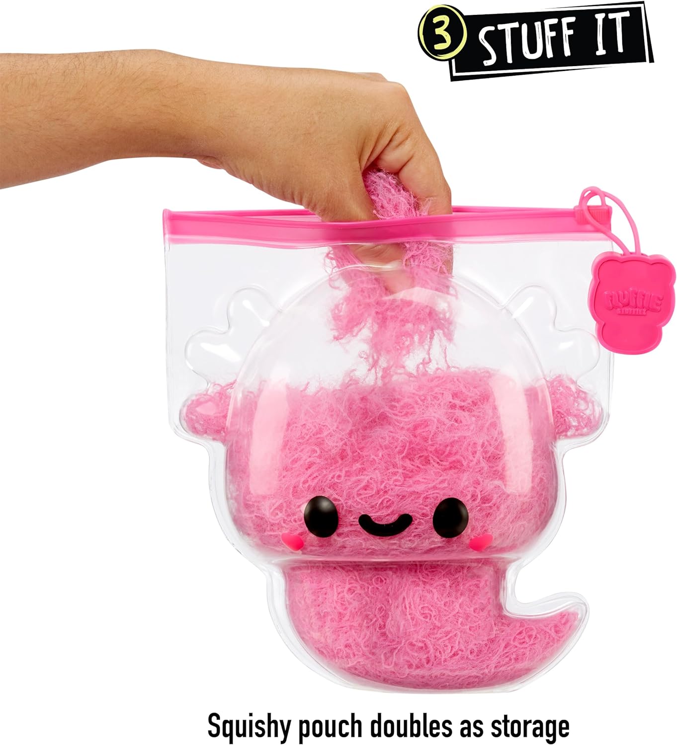 Fluffie Stuffiez Small Collectible Axolotl Plush - 3 Ways to Play for Kids 4+ 5