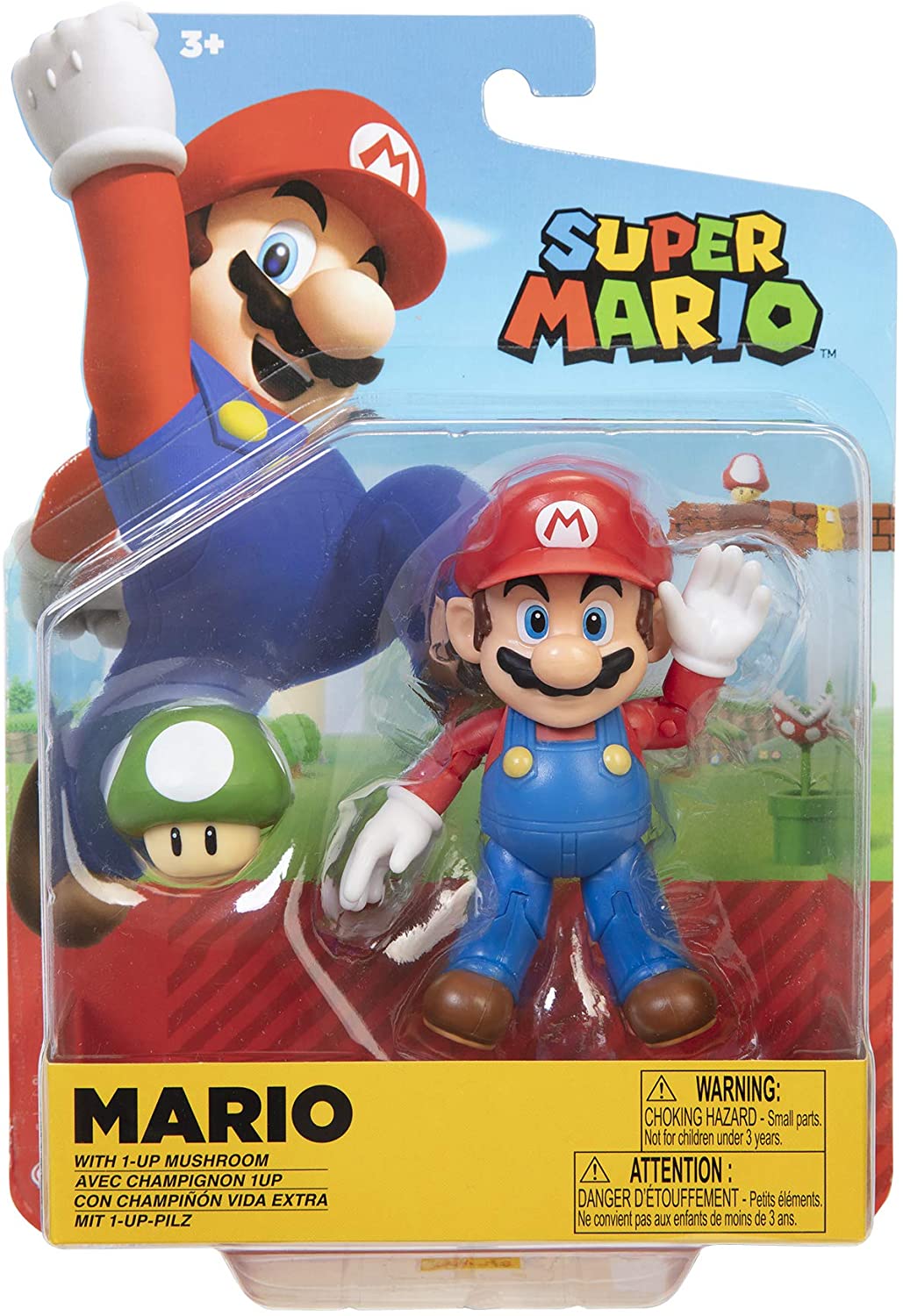 Mario mit 1Up Mushroom (World Of Nintendo Super Mario) Figur