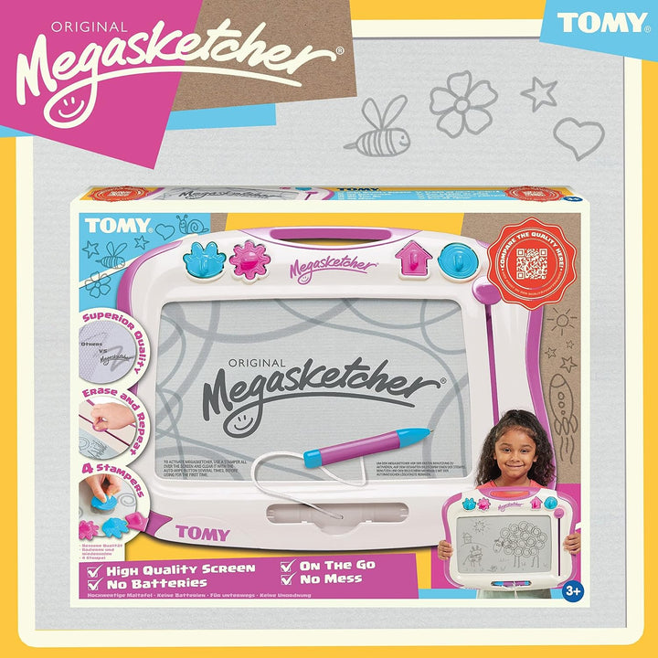 Megasketcher Tomy Games E73512 Magnetisches Zeichenbrett, Lila