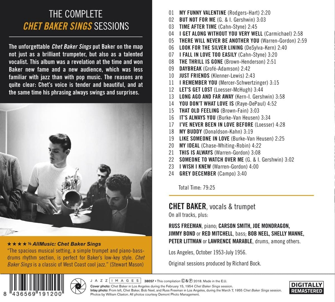 Chet Baker - The Complete Chet Baker Sings Sessions (Photographs By William Claxton) [Audio CD]