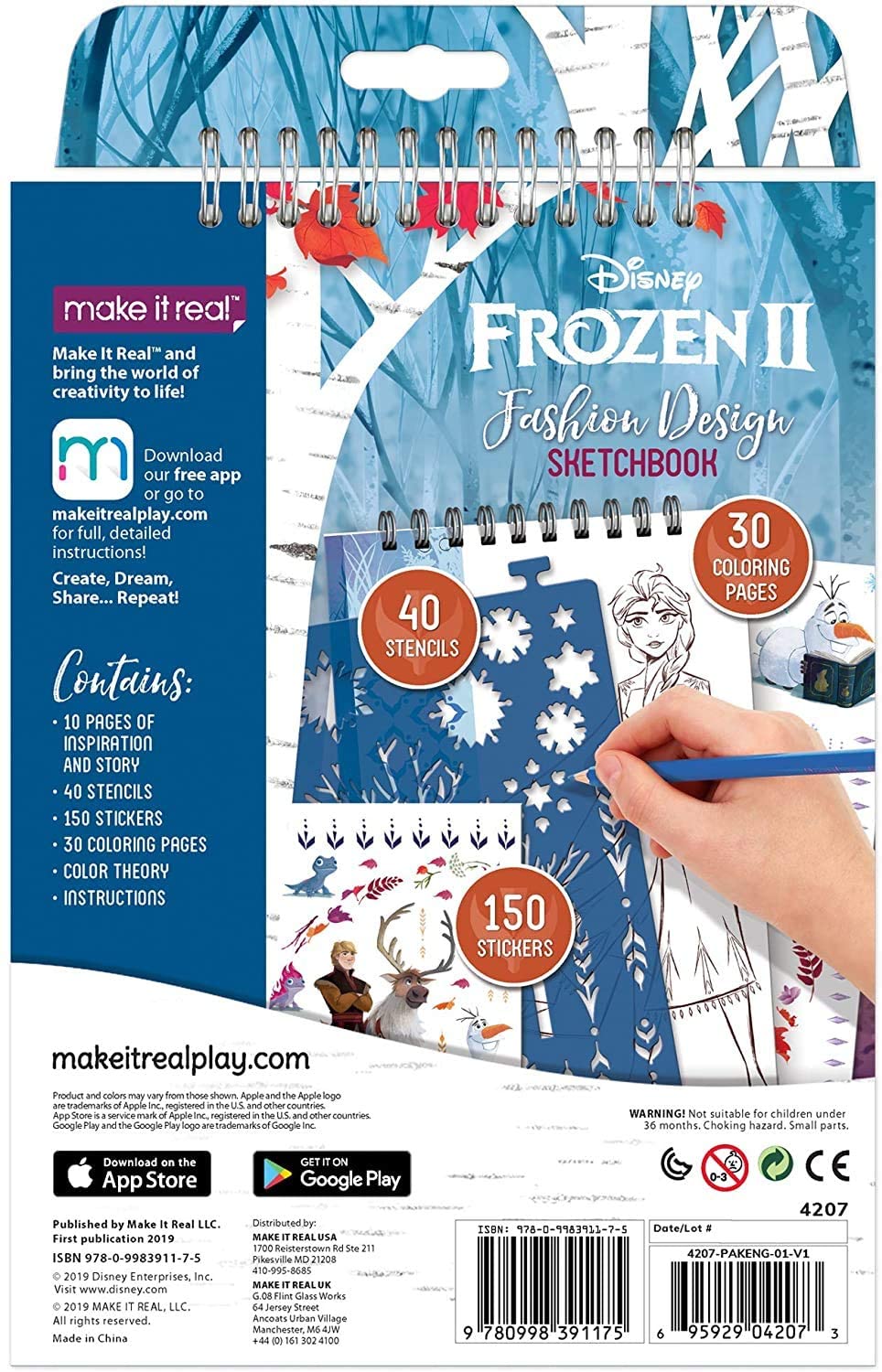 Disney Die Eiskönigin 2 Modedesign-Skizzenbuch