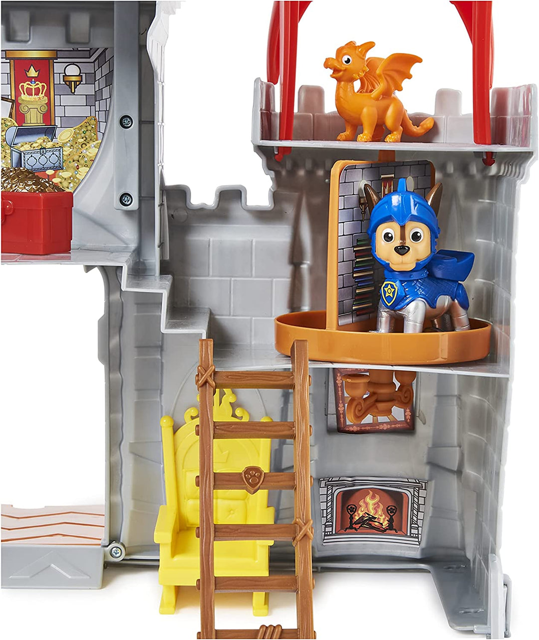 PAW Patrol, Rescue Knights Castle HQ Transforming 11-Piece Playset with Chase and Mini Dragon Draco Action Figures, Kids’ Toys for Ages 3 and up