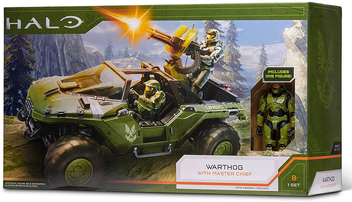 Halo HLW0016 4""World Deluxe Warthog and Master Chief