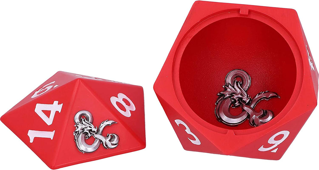 Nemesis Now offiziell lizenzierte Dungeons &amp; Dragons D20 Würfel-Aufbewahrungsbox, rot, 13,5 cm