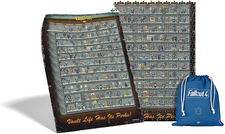 Good Loot Fallout 4 Perk Poster – 1000 Teile Puzzle 68 cm x 48 cm | inklusive Poster und Tasche | Spielgrafiken für Erwachsene und Jugendliche