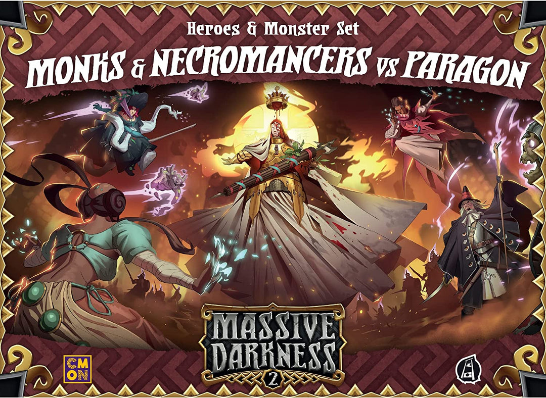 Massive Darkness 2 Monks Necromancers vs The Paragon Heroes & Monster Set