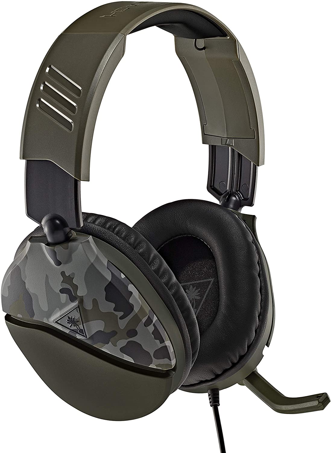 Turtle Beach Recon 70 Camo Green Gaming-Headset – 40-mm-Lautsprecher, hochklappbares Mikrofon, kompatibel mit Xbox, PS5, PS4, Switch und PC