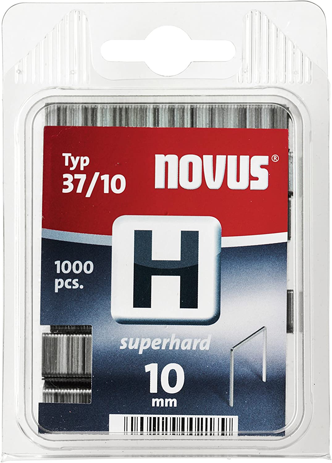 Novus 042-0371 Typ H 37/10 Staple H 37 10 mm 1000ST, Silver, 1000 STK