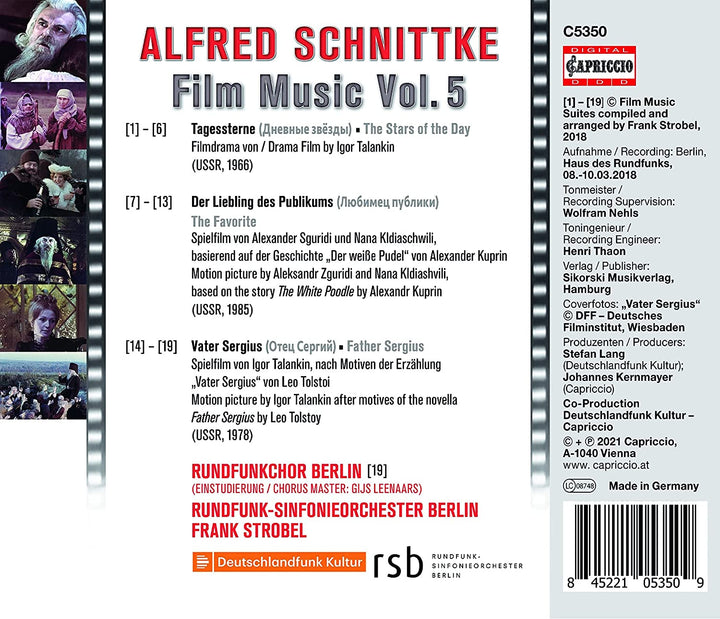 Rundfunk Chor Berlin - Schnittke: Film Music Vol 5 [Rundfunk Chor Berlin; Rundfunk-Sinfonieorchester Berlin; Frank Strobel] [Capriccio: C5350] [Audio CD]