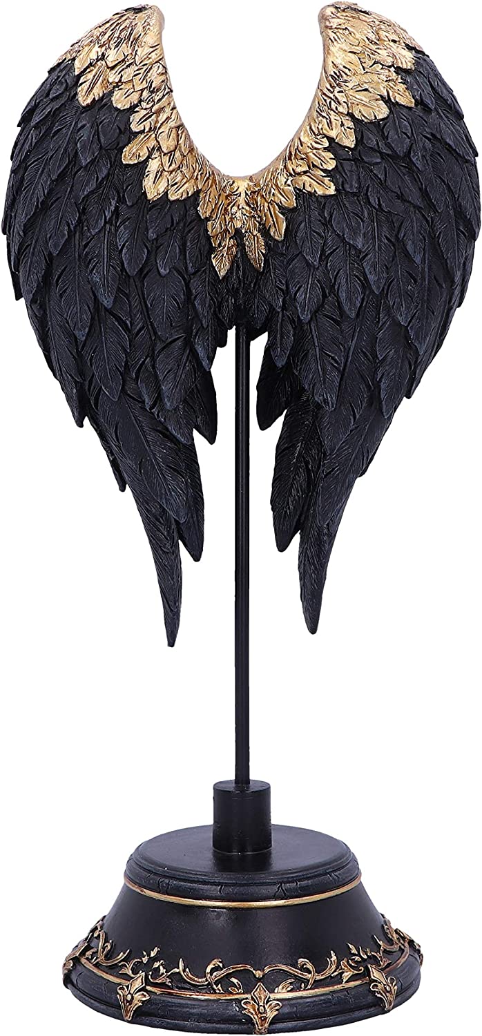 Nemesis Now Dark Angel Gothic Fallen Fae Wing Figurine, Black, 26cm