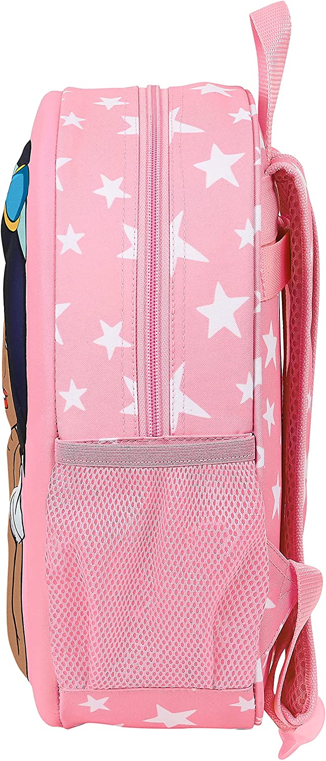 safta Jungen-Rucksack M890 mit 3D-Design, anpassbar an den Trolley, Hellrosa, 270x1