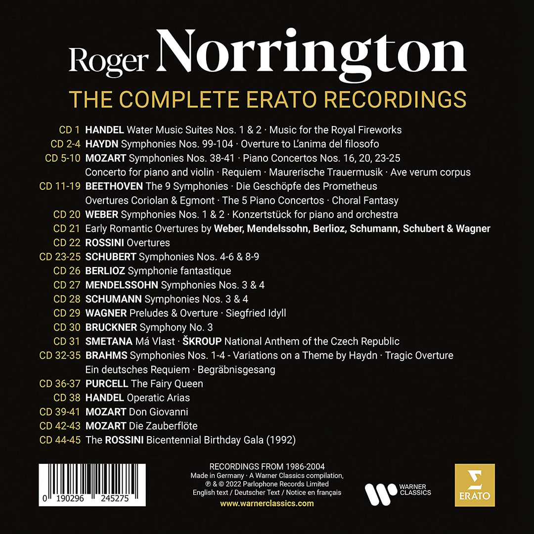 Roger Norrington – Die kompletten Erato-Aufnahmen [Audio-CD]