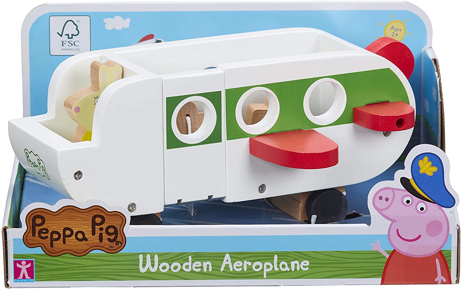 Peppa Pig 07211 Wooden Aeroplane - Push Along Vehicle for Toddlers