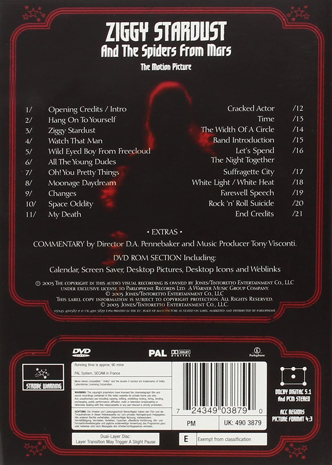 Ziggy Stardust and the Spiders from Mars (The Motion Picture Soundtrack) [2007] [DVD]