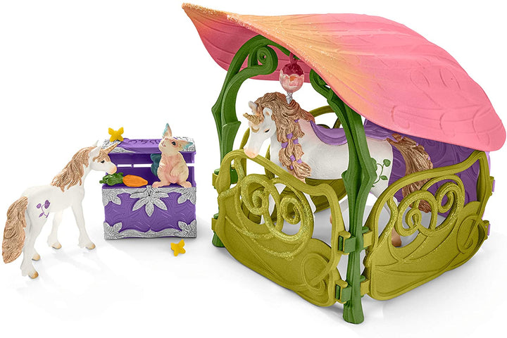 Schleich Bayala 42445 Glitzerndes Blumenhaus mit Einhörnern, See und Stall
