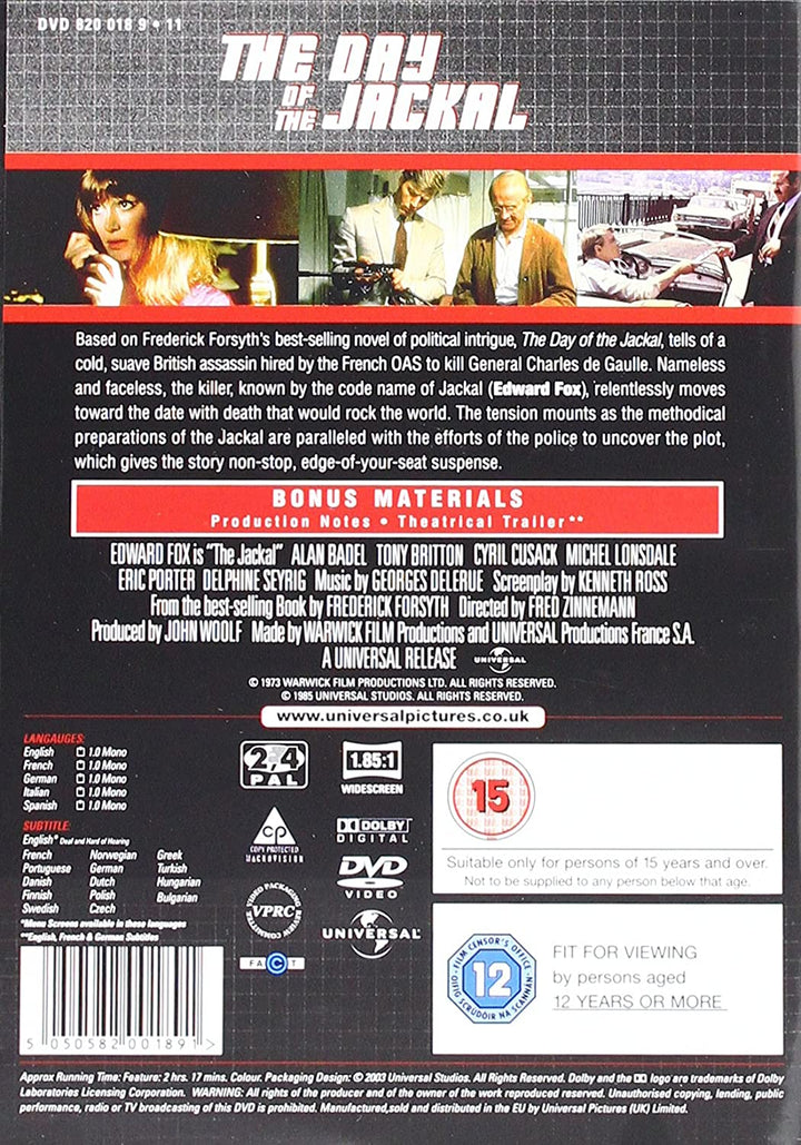 Der Tag des Schakals [2010] [2003] [DVD]