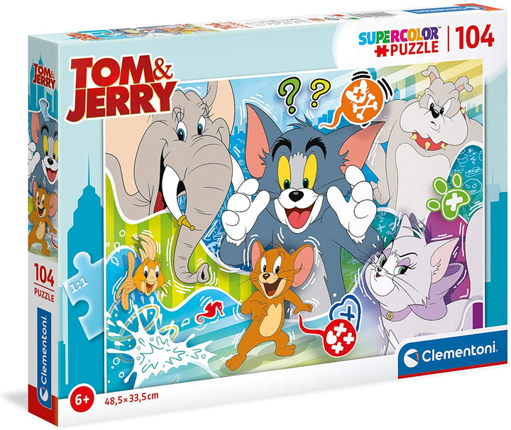 Clementoni 27518 104pc Puzzle-TomandJerry, Multi-coloured