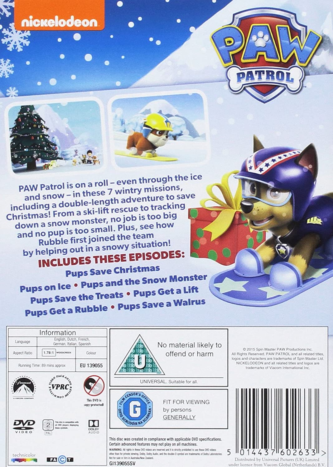 Paw Patrol: Winter Rescues [2014] - Animation [DVD]