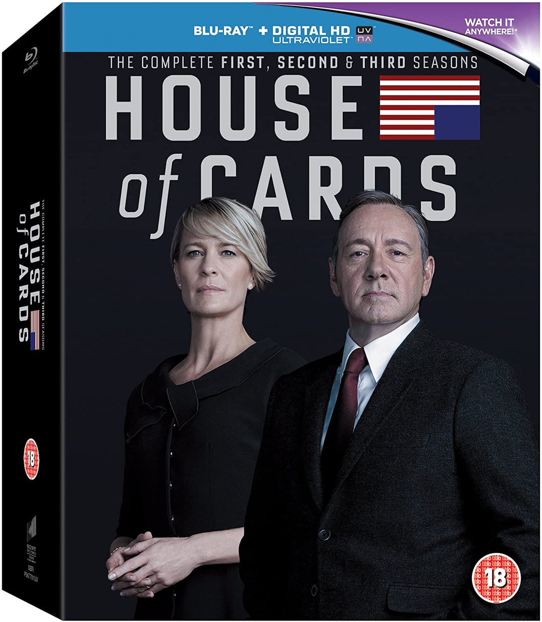 House of Cards – Staffel 1–3 [Region Free] – Drama [Blu-Ray]