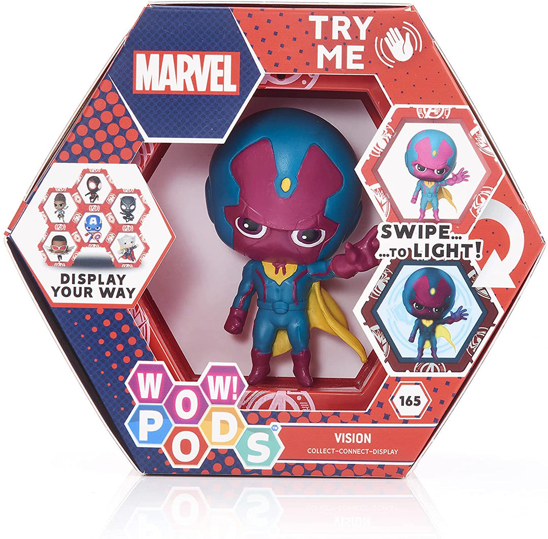 WOW! PODS Avengers Collection - Vision | Superhero Light-Up Bobble-Head Figure |