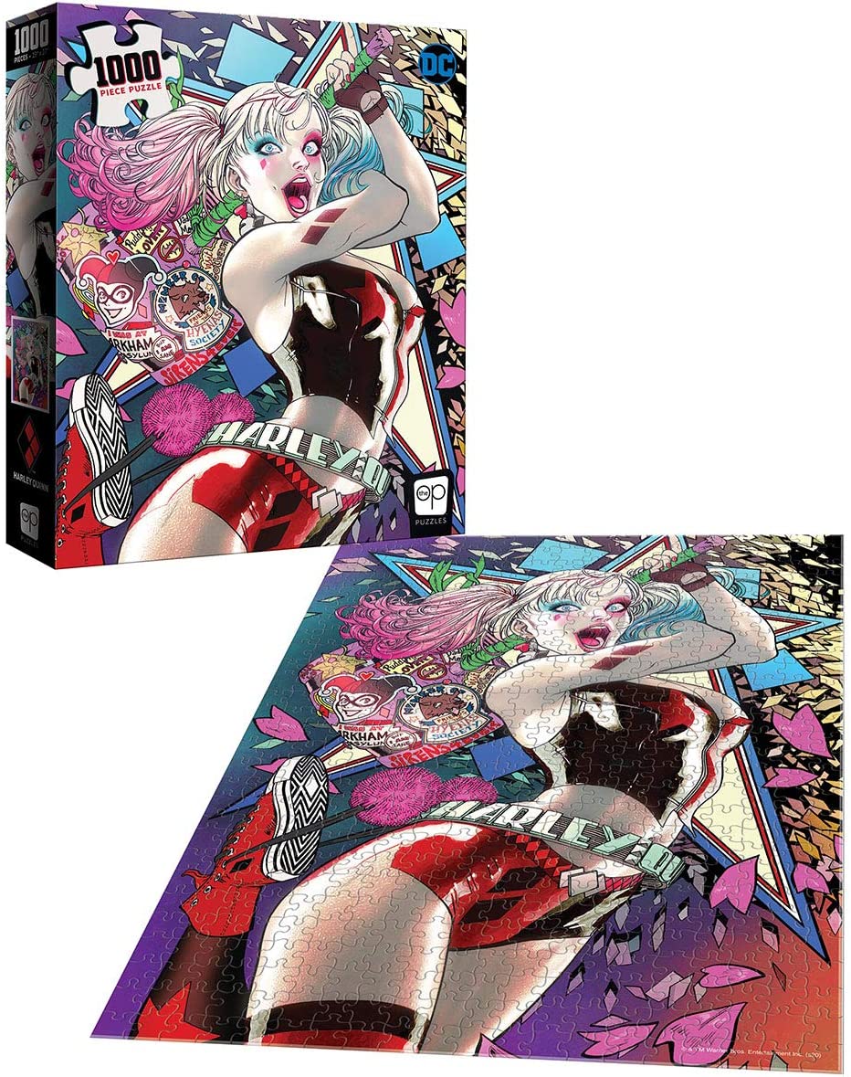 USAopoly USOPZ010533 DC Comics Super Heroes Harley Quinn Die Laughing 1,000 Piece Puzzle