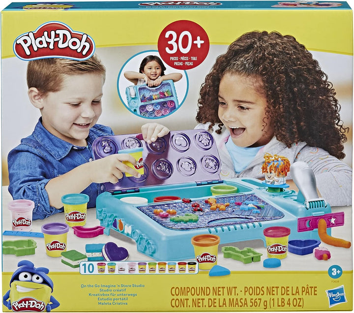 Play-Doh On the Go Imagine and Store Studio with Over 30 Tools and 10 Cans