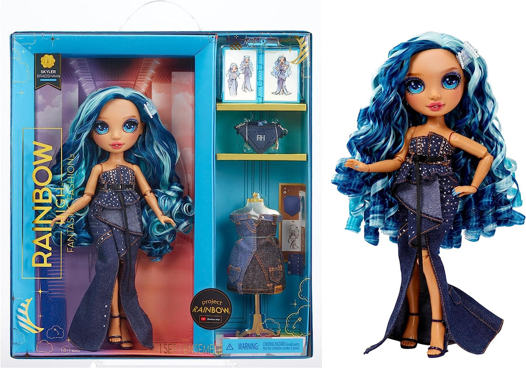 Rainbow High Fantastic Skyler Bradshaw Blue Doll Fashion Playset