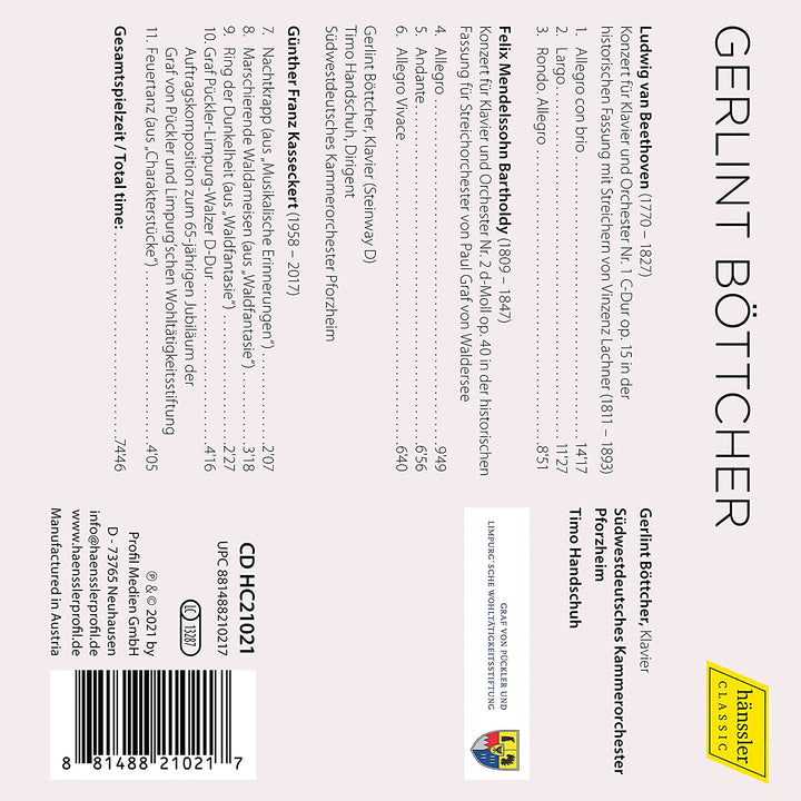 Gerlint Böttcher - Piano Works And Concertos [Gerlint Böttcher; Südwestdeutsche Kammerorchester Pforzheim; Timo Handschuh] [Hanssler Classics: HC21021] [Audio CD]