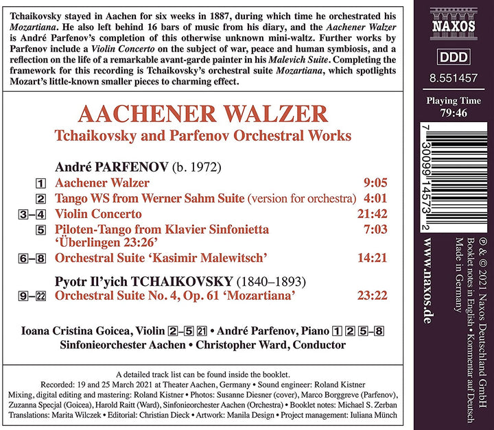 Ioana Cristina Goicea - Tchaikovsky: Aachener Walzer [Ioana Cristina Goicea; André Parfenov; Sinfonieorchester Aachen; Christopher Ward] [Naxos: 8551457] [Audio CD]