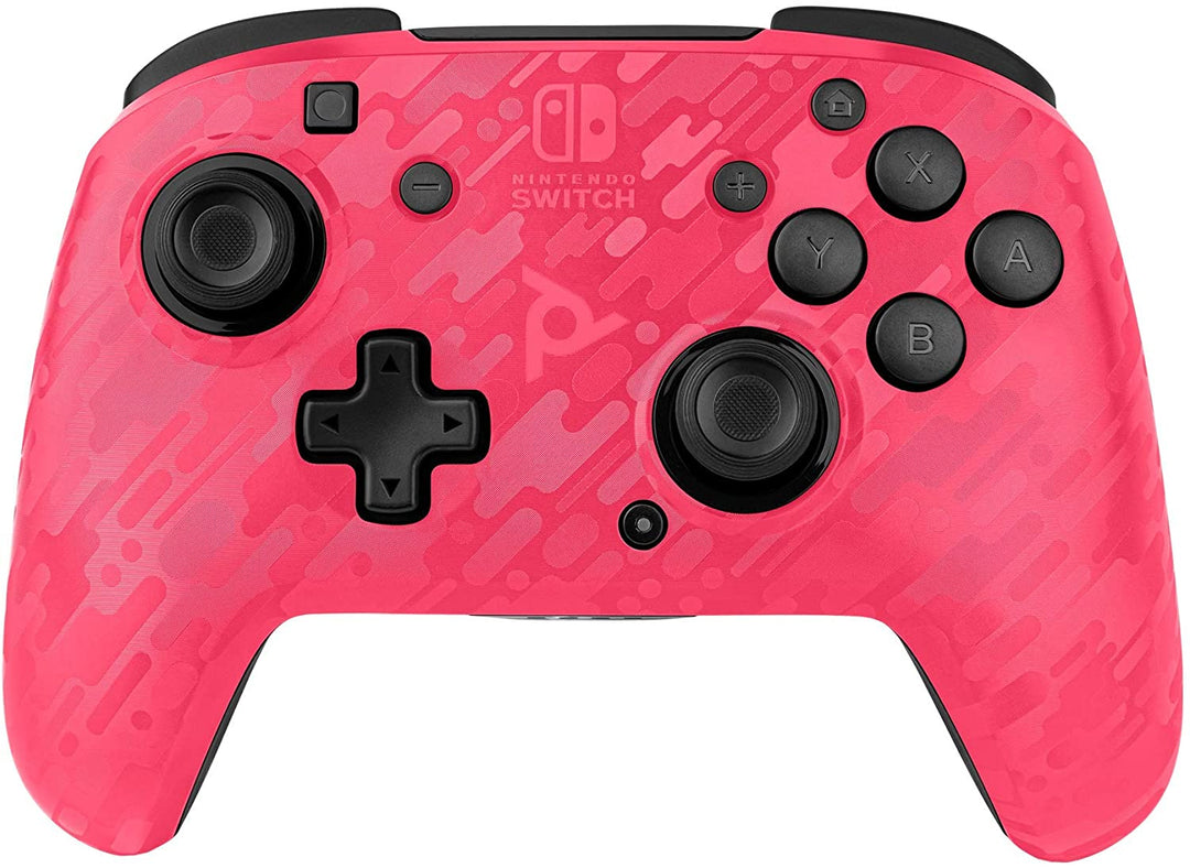 PDP Controller Faceoff Deluxe+ Audio Wireless Switch Camo Pink