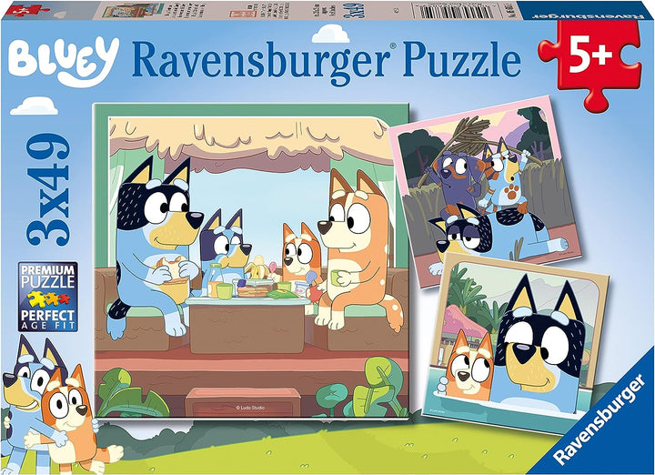 Ravensburger Bluey 3x 49 Piece Jigsaw Puzzles - Fun & Educational Puzzles for Kids Age 5+ (5685)