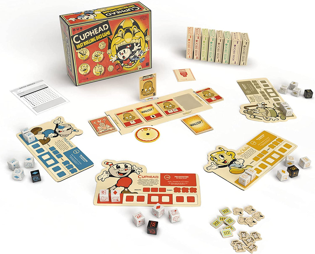 USA-OPOLY | Cuphead Roll and Run | Würfelspiel | Ab 8 Jahren | 1-4 Spieler | 20+ Minuten