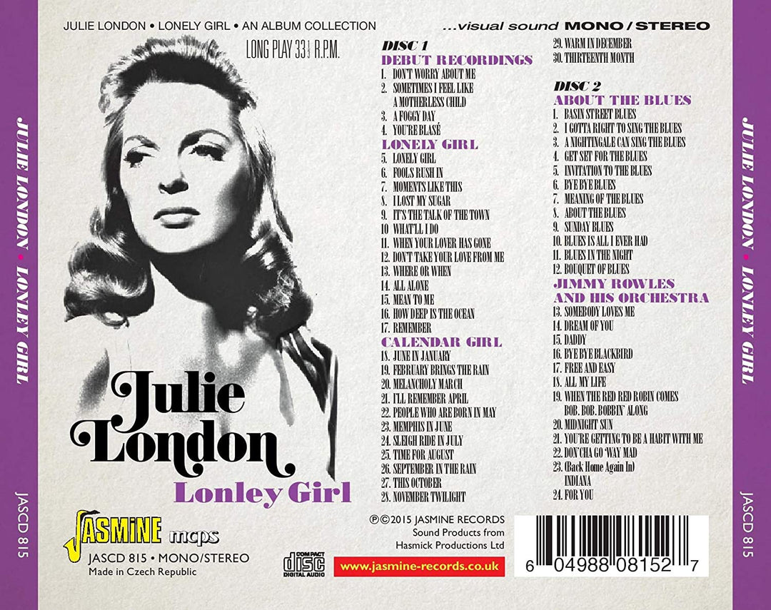 Julie London - Lonely Girl - An Album Collection [Audio CD]