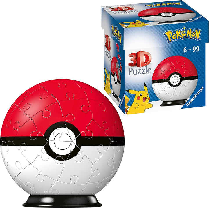 Ravensburger Pokemon Pokeball – 3D-Puzzleball für Kinder ab 6 Jahren –