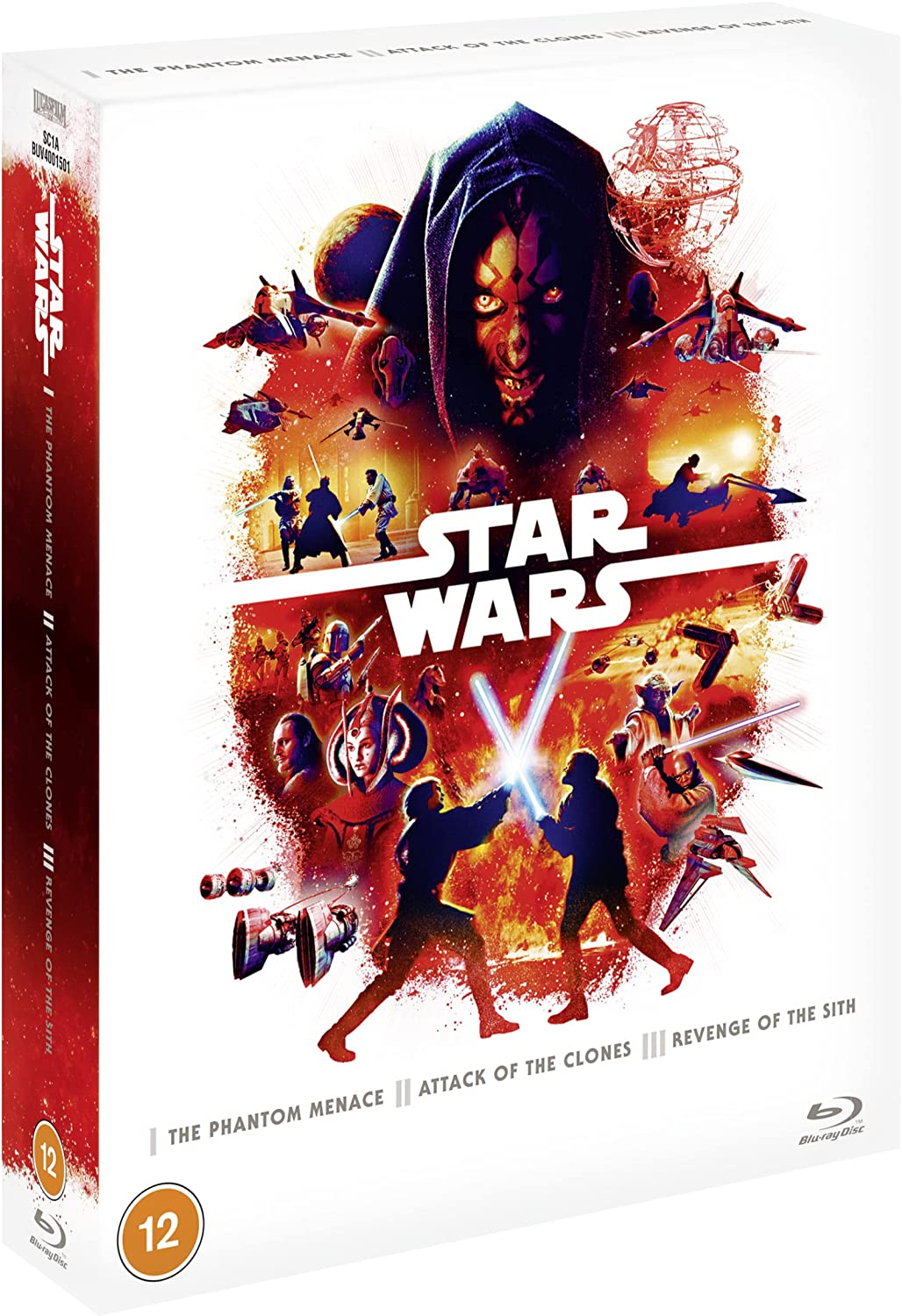 Star Wars Prequel Trilogy Box Set (Episodes 1-3) [2022] [Region Free] [Blu-ray]