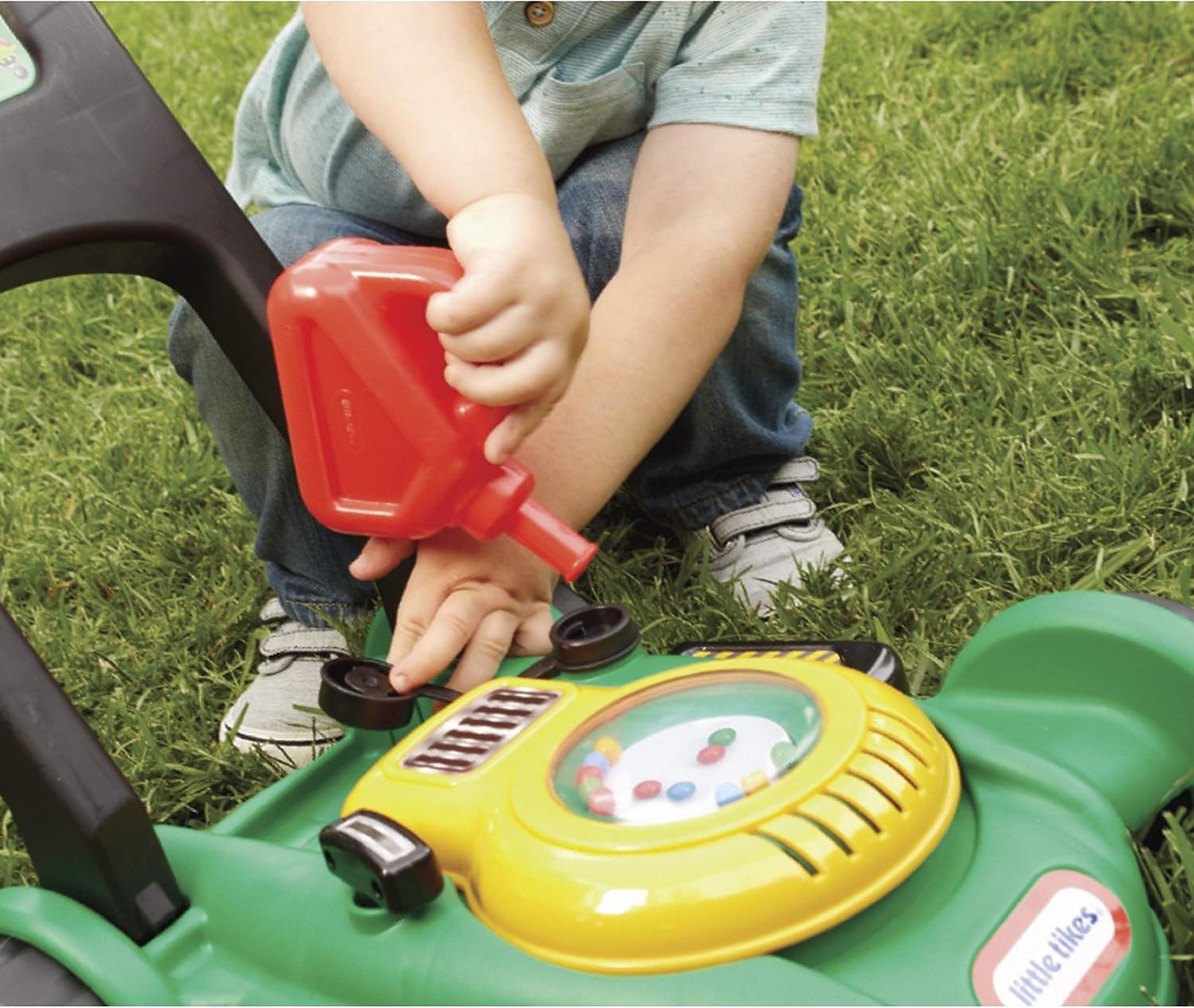 Little Tikes Gas 'n Go Rasenmäher – Realistischer Spiel-Rasenmäher mit mechanischen Geräuschen und beweglichem Gashebel für Kleinkinder ab 18 Monaten