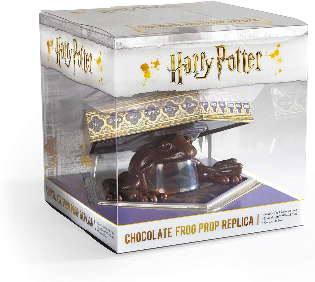 The Noble Collection Harry Potter Chocolate Frog & Wizard Card - 3in (7.62cm) Includes Collectable Box - Harry Potter Film Set Movie Props Wand - Gifts for Family, Friends & Harry Potter Fans