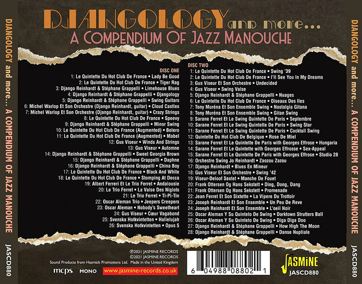 Djangology and More... A Compendium of Jazz Manouche (Aka Gypsy Jazz) [Audio CD]