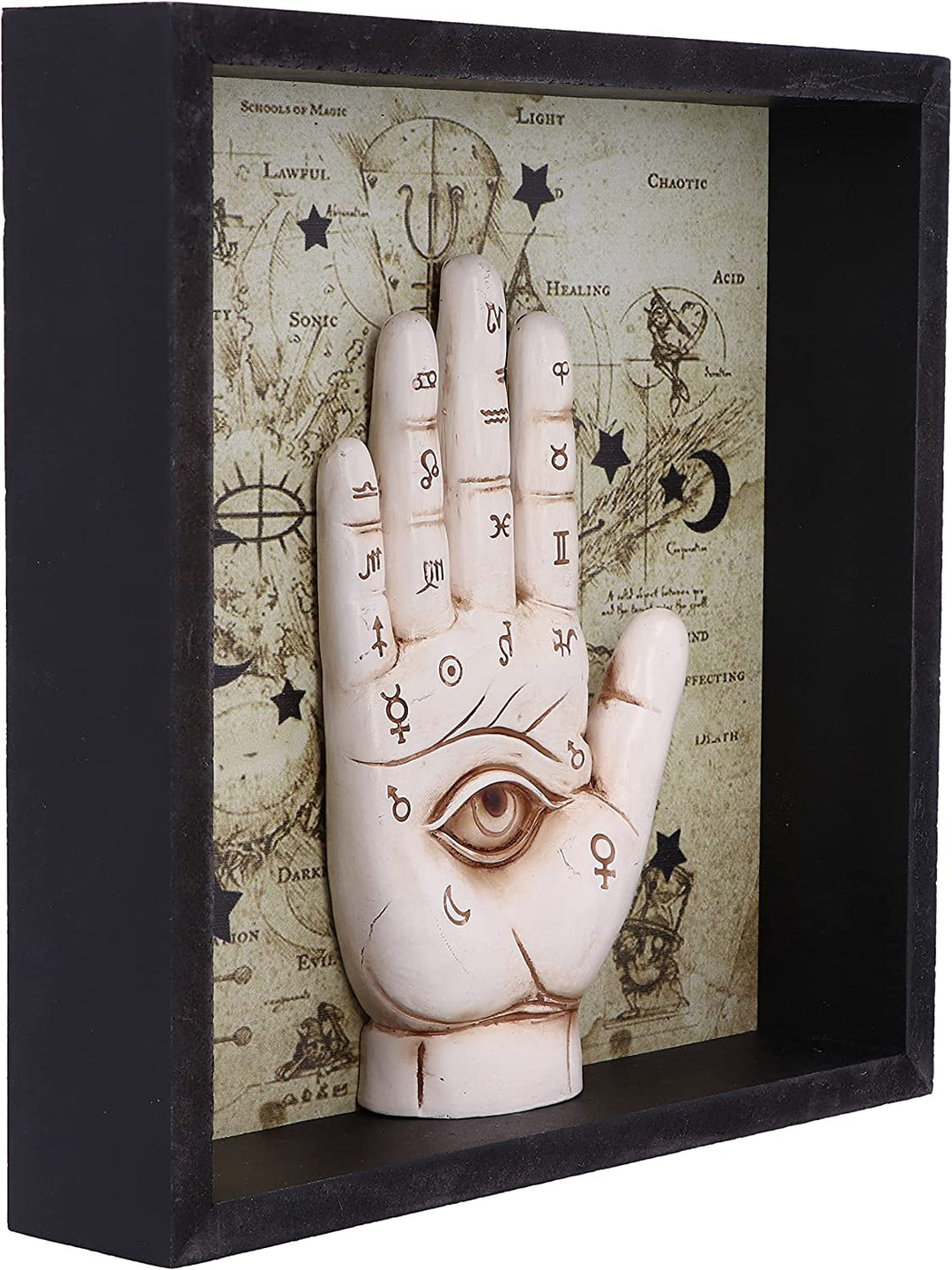 Nemesis Now Palmistry Companion Framed Chiromancy Wall Mounted Art, Off-White, 2