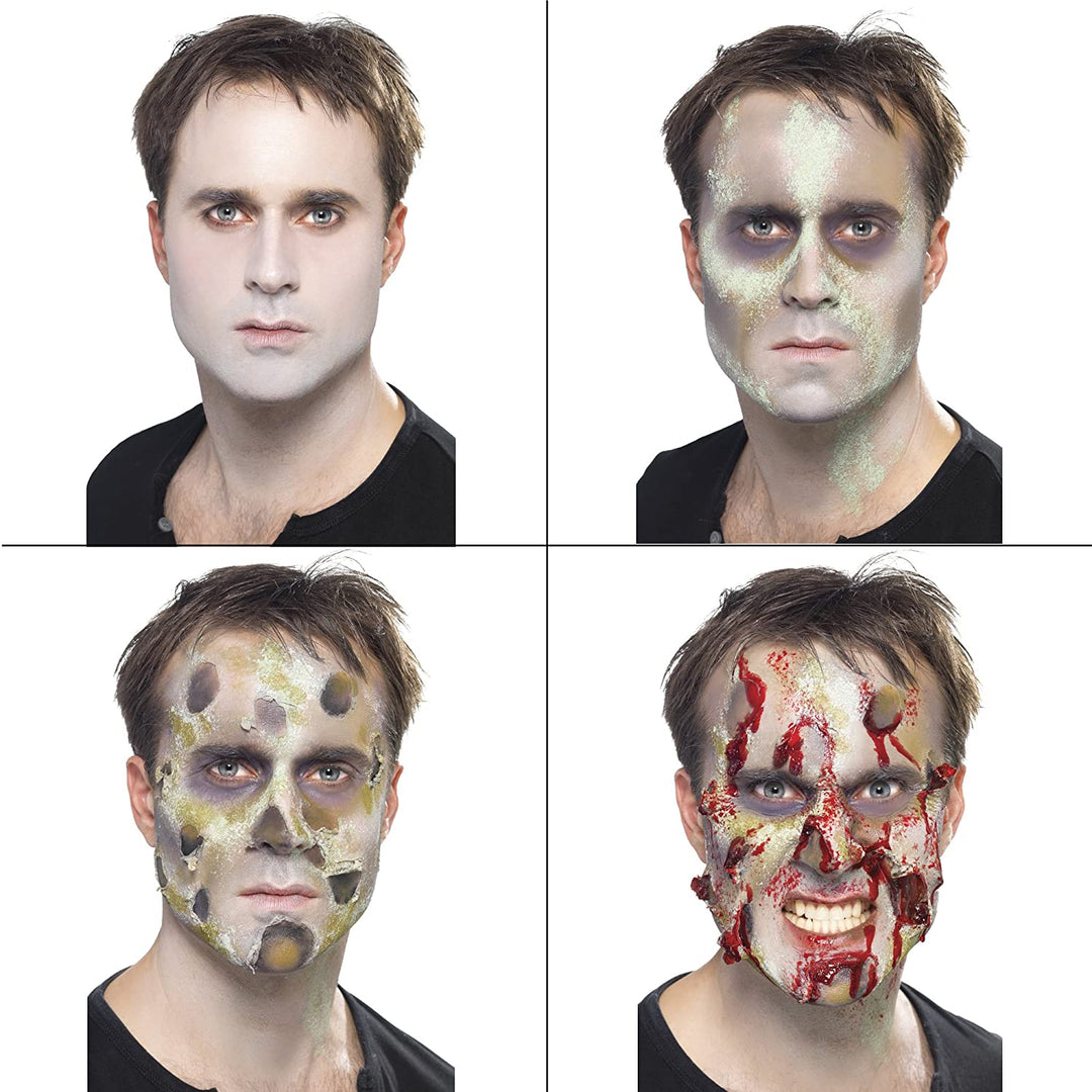 Smiffys Make-Up FX, Komplettes Zombie-Set, Gesichtsbemalung