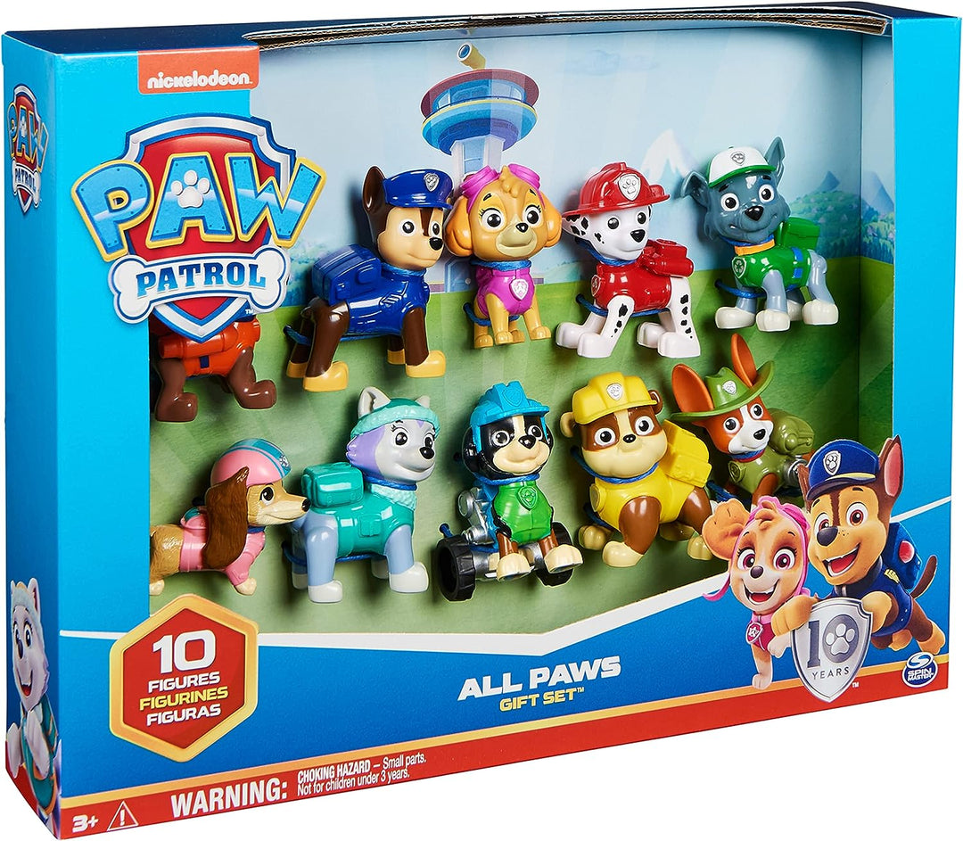 Paw Patrol, 10th Anniversary, All Paws On Deck Toy Figures Gift Pack