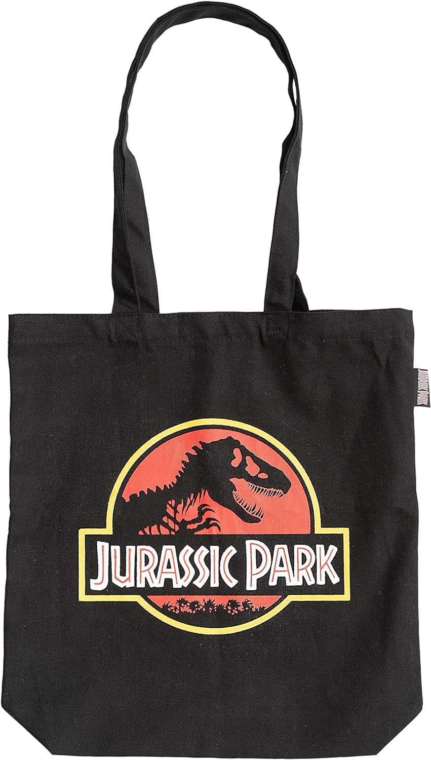 Official Jurassic Park Cotton Tote Bag - Cotton Shopping Bag - 14x15x4 inches |