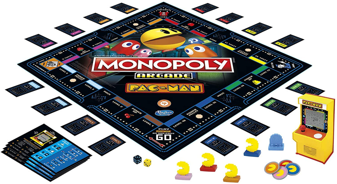 Monopoly Arcade Pac-Man Game; Monopoly Board Game for Children Aged 8 and Up; Includes Banking and Arcade Unit