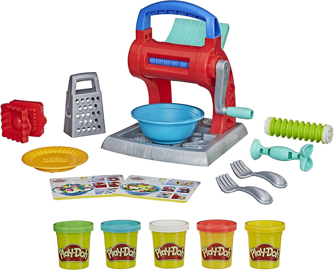 Play-Doh Kitchen Creations - Juego de fiesta de fideos para niños de 3 años en adelante con 5 colores no tóxicos