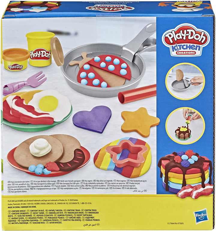 Play-Doh Kitchen Creations Flip &#39;n Pancakes Spielset 14-teiliges Frühstücksspielzeug für Kinder ab 3 Jahren