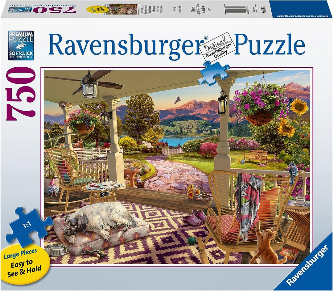 Ravensburger Cozy Front Porch View 750-teiliges Puzzle für Erwachsene und Kinder A