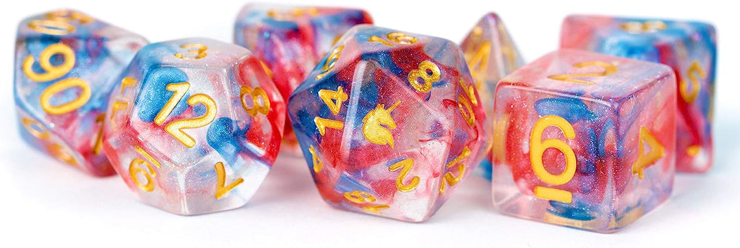 Metallic Dice Games 7-Set: Unicorn: Cosmic Carnival