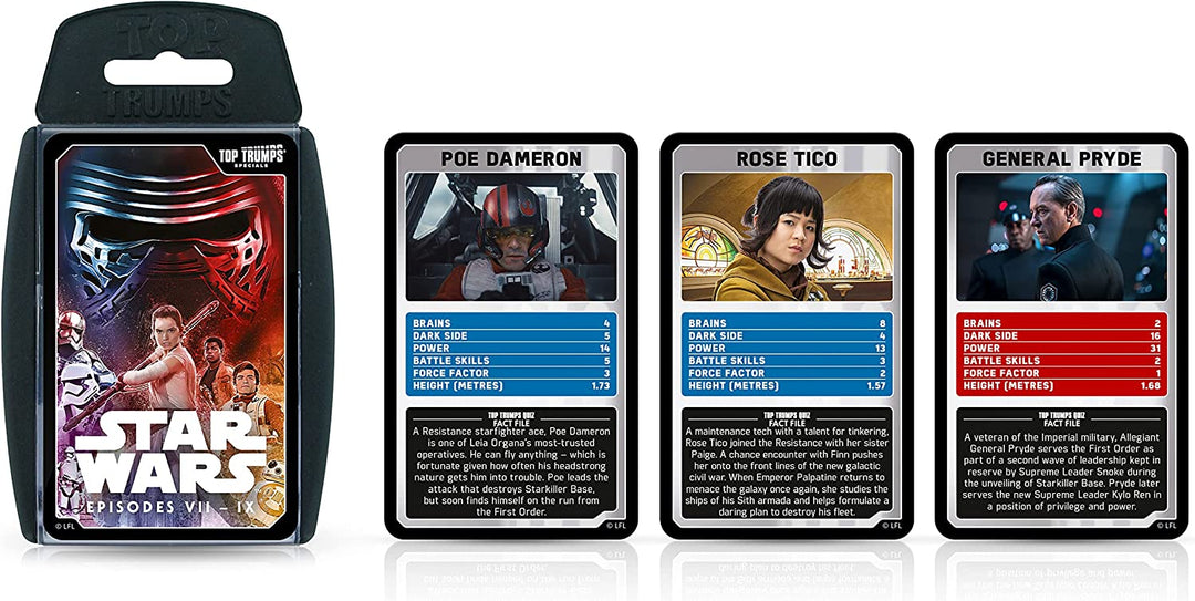 Star Wars Episoden 7-9 Top Trumps Spezialkartenspiel Englische Ausgabe | Schließe dich Rey an,